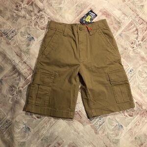 First Wave Khaki Cargo Shorts Boys 14